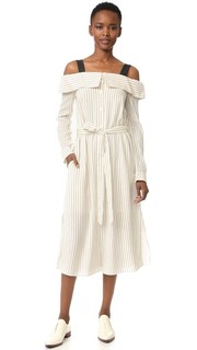 Платье-рубашка с открытыми плечами Tibi