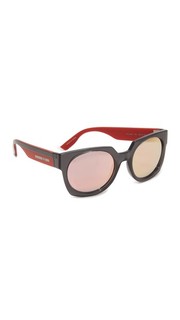 Солнцезащитные очки геометрической формы с цветными блоками McQ - Alexander Mc Queen