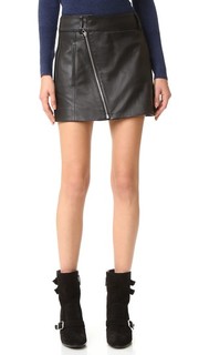 Кожаная байкерская мини-юбка Dion Lee