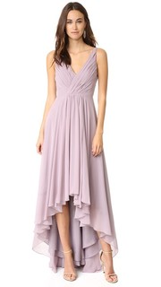 Асимметричное вечернее платье из шифона Monique Lhuillier Bridesmaids