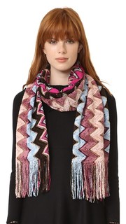 Шарф из шенили с зигзагообразным рисунком Missoni