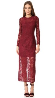 Кружевное платье с длинными рукавами Cynthia Rowley