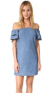 Платье Tula с открытыми плечами и оборками Alice + Olivia