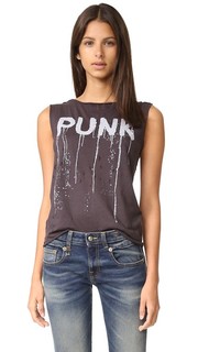 Майка с необработанными краями и надписью «Punk» R13