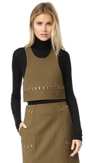 Укороченная майка без рукавов с отделкой скобками 3.1 Phillip Lim
