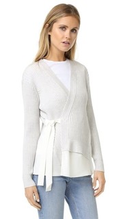Комбинированный кардиган с длинными рукавами и шелковыми вставками 3.1 Phillip Lim