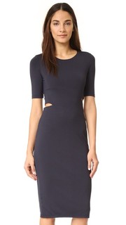 Платье с разрезом Lux из джерси понте T by Alexander Wang