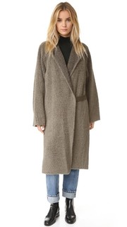 Ворсистое длинное пальто Helmut Lang