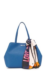 Объемная сумка с короткими ручками Love Moschino