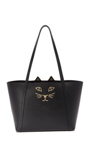 Миниатюрная объемная сумка с короткими ручками Feline Charlotte Olympia