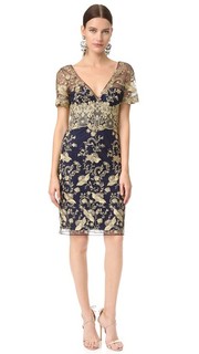 Платье из тюля с вышивкой Marchesa Notte