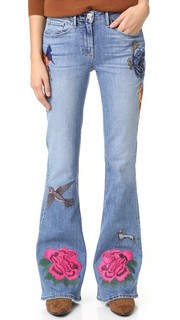 Расклешенные джинсы с вышивкой W25 3x1