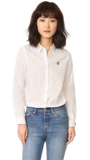 Рубашка с вышивкой в стиле преппи Scotch & Soda/Maison Scotch