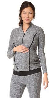 Легкий пуловер для беременных с молнией до половины длины Beyond Yoga