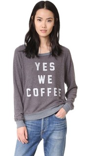 Толстовка с надписью «Yes We Coffee» Sol Angeles