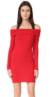 Платье с открытыми плечами Moschino