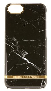 Чехол для iPhone 7 с принтом под черный мрамор Richmond & Finch