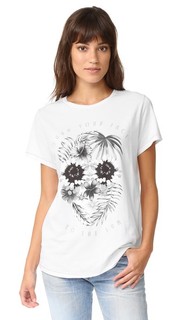 Футболка в мужском стиле с изображением черепа и цветов Surf Bazaar