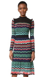 Миди-платье с оборками у выреза M Missoni
