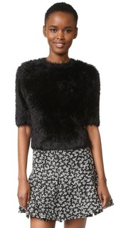 Пушистый свитер с короткими рукавами Carven