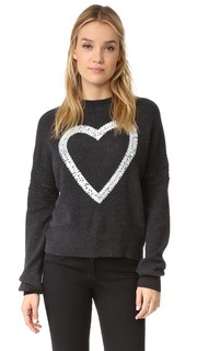 Кашемировый свитер с сердцем из блесток Wildfox