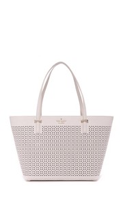 Миниатюрная объемная сумка с короткими ручками Harmony с перфорацией Kate Spade New York