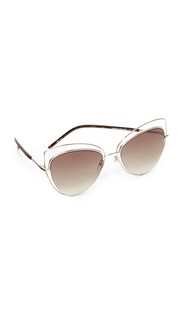 Солнцезащитные очки «кошачий глаз» в двойной оправе Marc Jacobs