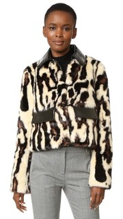 Пальто из искусственного меха с леопардовым принтом Carven