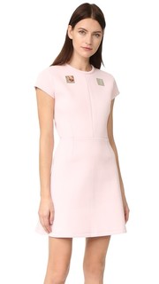 Платье с пластинками на кокетке Carven