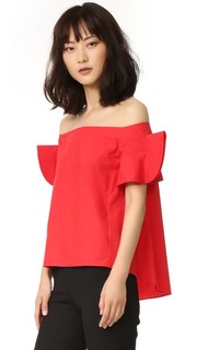 Топ с открытыми плечами и оборками Goen.J