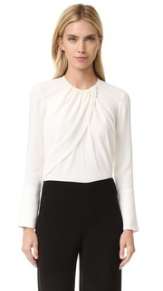 Long Sleeve Ruched Blouse Derek Lam