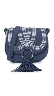 Миниатюрная седельная сумка с кисточкой Tory Burch