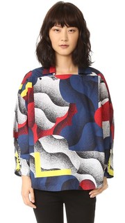 Блуза Clouds из ткани в рубчик Kenzo