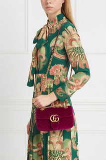 Бархатная сумка GG Marmont Gucci