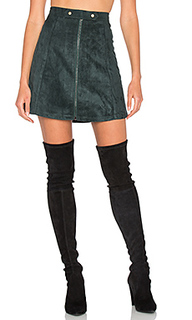 Suede zip up a line skirt - Bishop + Young