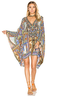 Короткое платье в восточном стиле с разрезами на плечах - Camilla