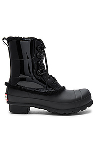Original leather lace up boot with shearling lining - Hunter