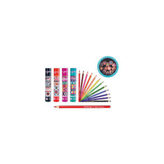Цветные карандаши в тубе, 12 цветов (дизайн в ассортименте) Schreiber