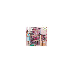 Большой кукольный дом для Барби "Сияние" (Sparkle Mansion),  с мебелью, 30 пр., KidKraft