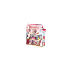 Кукольный домик "Открытый коттедж" (Chelsea), с мебелью, 19 пр., KidKraft