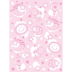 Одеяло байковое Звёздная ночь, 85х115, Baby Nice, розовый