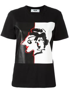 футболка с принтом MSGM
