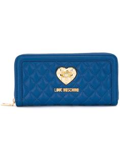 стеганый кошелек с круговой застежкой-молнией Love Moschino
