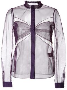 cut-off detailing sheer shirt Mary Katrantzou