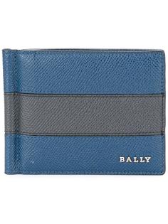 striped portfolio wallet Bally