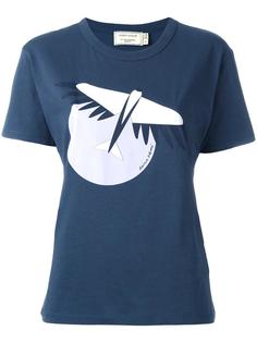футболка с принтом птицы Maison Kitsuné