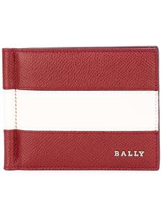 striped portfolio wallet Bally