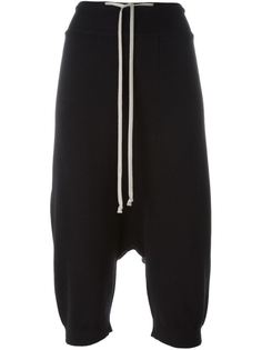 укороченные брюки с заниженным шаговым швом Rick Owens