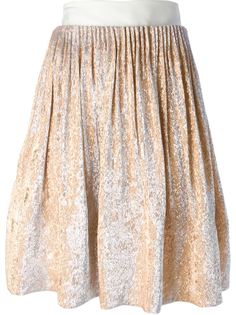 юбка со сборкой и металлическим отблеском Maison Rabih Kayrouz