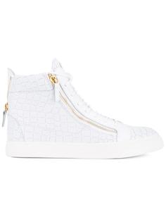 хайтопы с эффектом крокодиловой кожи Giuseppe Zanotti Design